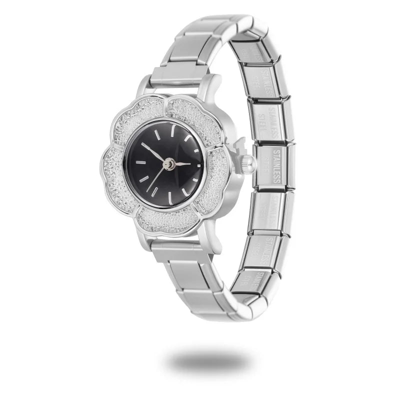 Wholesale Fashion Women's Mens Stainless Steel Round Hexagon Flower