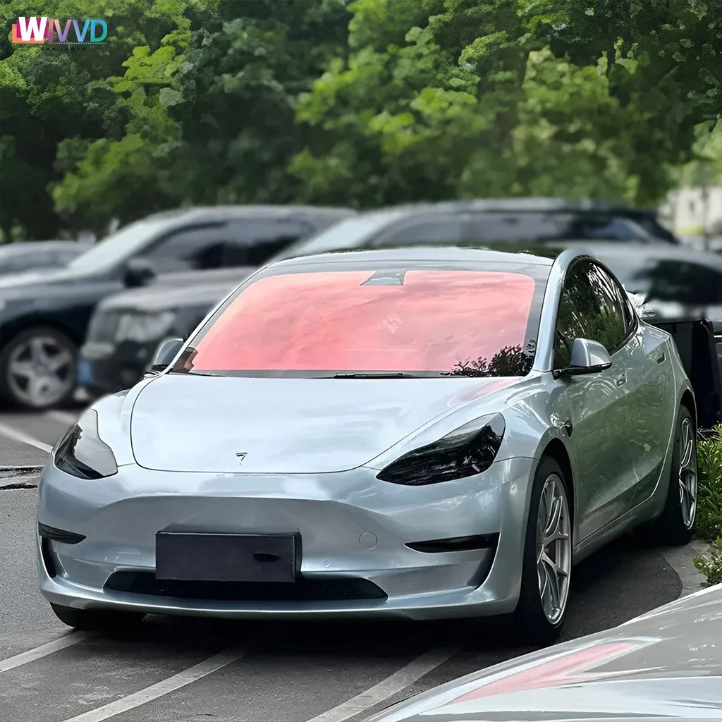 Solar Tint Film Ghost Rose Red Chameleon VLT78% Windscreen Foils Car Front Rear Window Tint Windshield Protection Qme