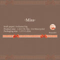 1 Roll Bow Pattern Fabric Texture Themed Die-Cut Washi Tape for DIY Scrapbook Frame Collage Laptop Phone Cup Luggage Guitar Deco Qme 3