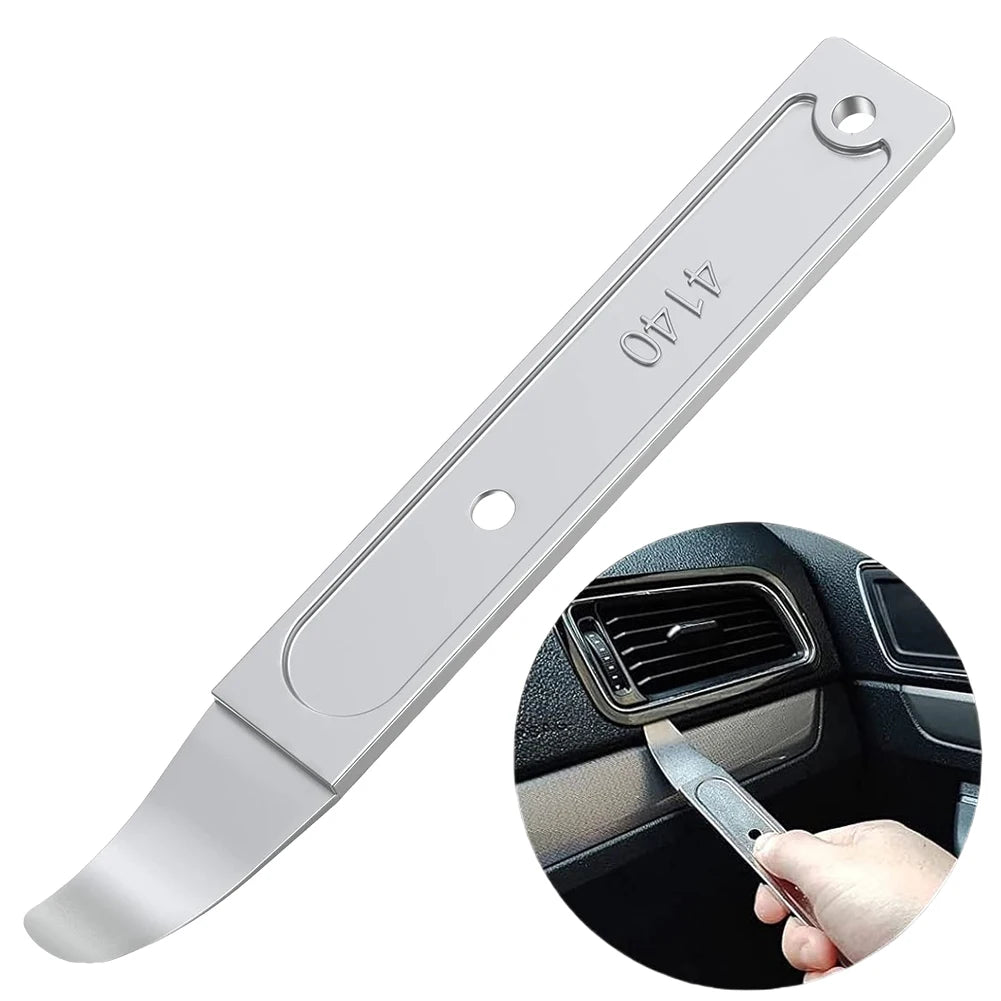 Metal Skin Wedge Pry Bar Tool Door Panel Removal Tool Sheet Metal Pry Bar for Panel Trim Interior Sheet Metal Fastener Qme