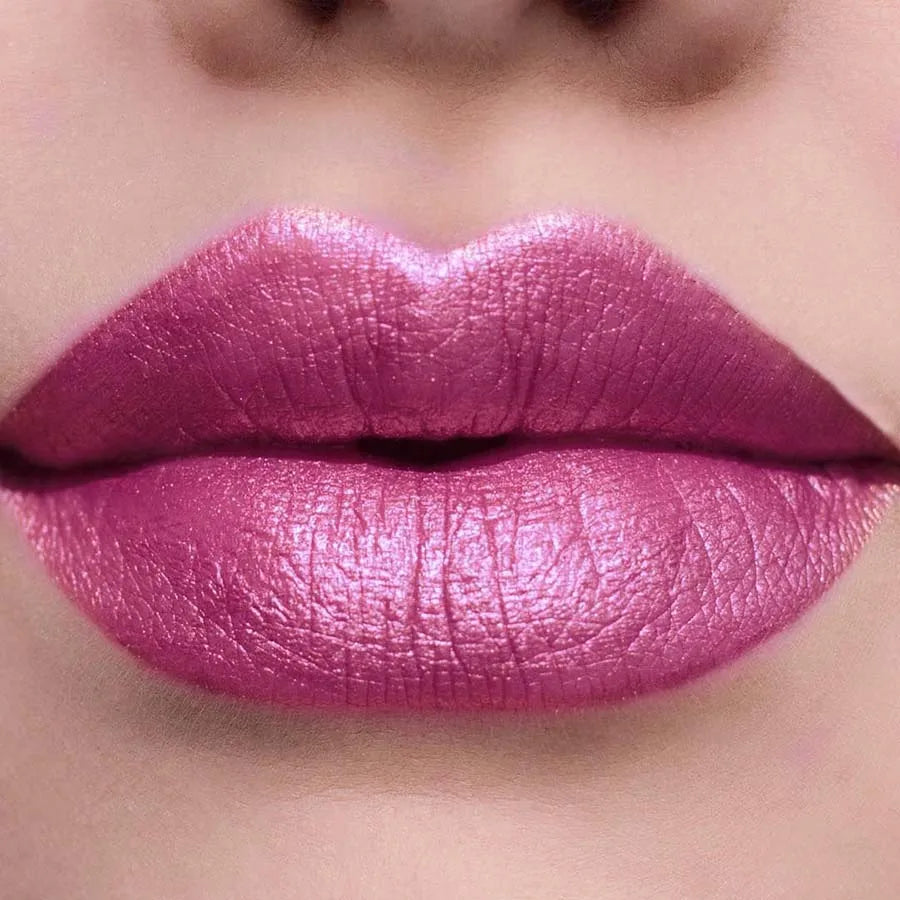 Red Metallic Lipstick Longlasting Glitter Lip Glaze Waterproof Qme