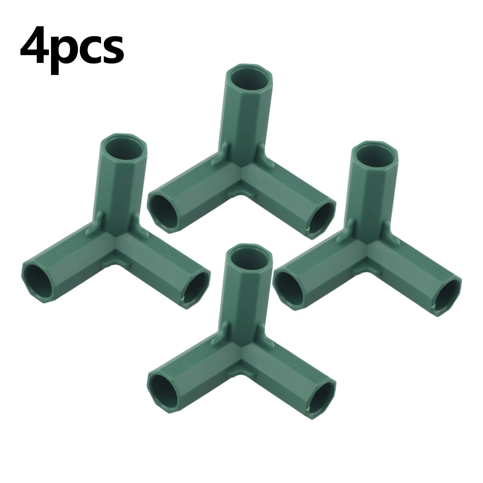 4 Pcs Plants Connectors Kit Plastic Greenhouse Frame Canes Building Connector Set 16-17mm Outdoor Garden Structure Pole Joints Qme