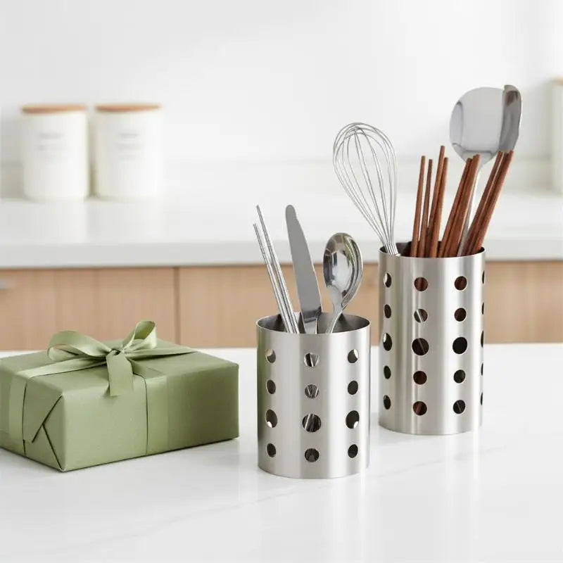 Stainless Steel Cutlery Holder Chopstick Storage Organizer Container Qme