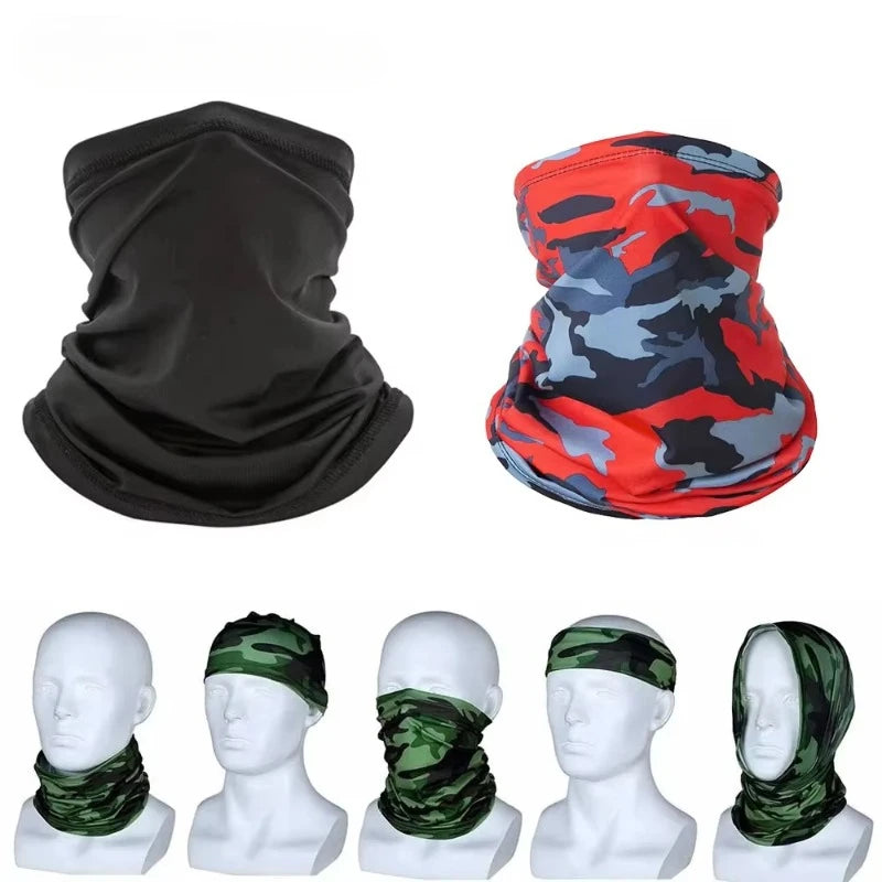 Cycling Face Mask Absorb Sweat Breathable Fishing Training Sport UV Face Scarf Neck Gaiter Summer Face Bandana Qme