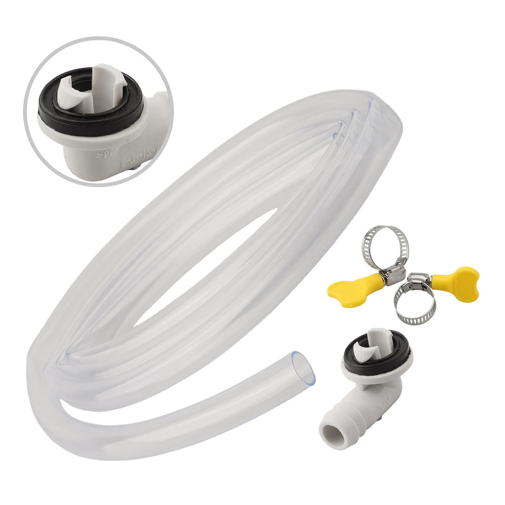 3/6ft Air Conditioner Drain Hose Split Casement Drain Kits Extension Hose Connector Condensate Water Tubes Joint Qme