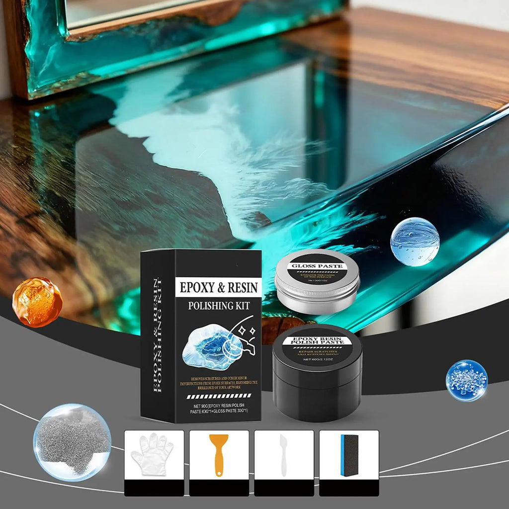 Epoxy Resin Polishing Kit Restore Luster Creamy Paste Removes Scratches Acrylic Polishing Kit for Beginners Qme