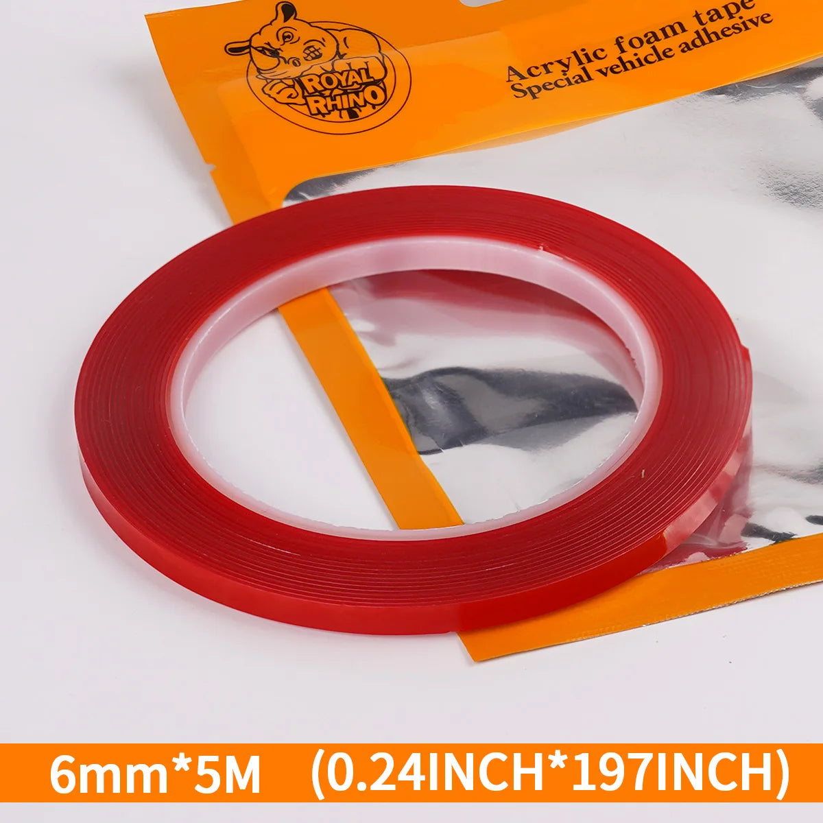 LED light strip adhesive strip double-sided nano acrylic tape transparent strong adhesion Christmas party balloon fixing Qme Width 6mm
