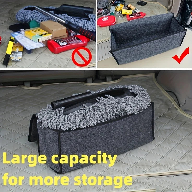1-Pack Car Trunk Organizer: Foldable, Ergonomic Handle, for SUVs/Sedans/Trucks, Durable Fabric Qme