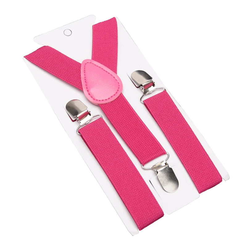Kids Suspenders Soild Fashion Children Boys Braces Girls Adjustable Suspenders Kid Designer Belts Baby Wedding Accessories Qme Rose Red China Mainland