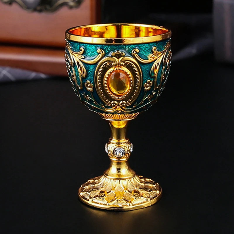 Metal Chalice Goblet Vintage Wine Champagne Liqueur Cup Perfect Bars Qme A10