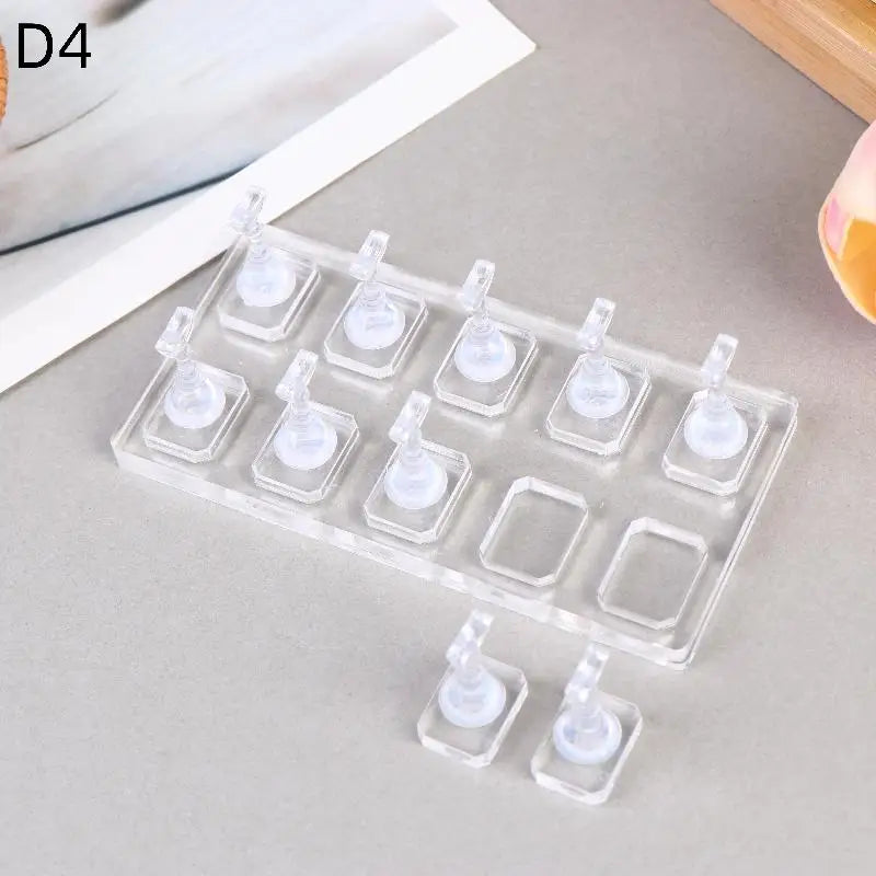 Non-magnetic Nail Display Acrylic Stand Tips Holder Practice Qme D4