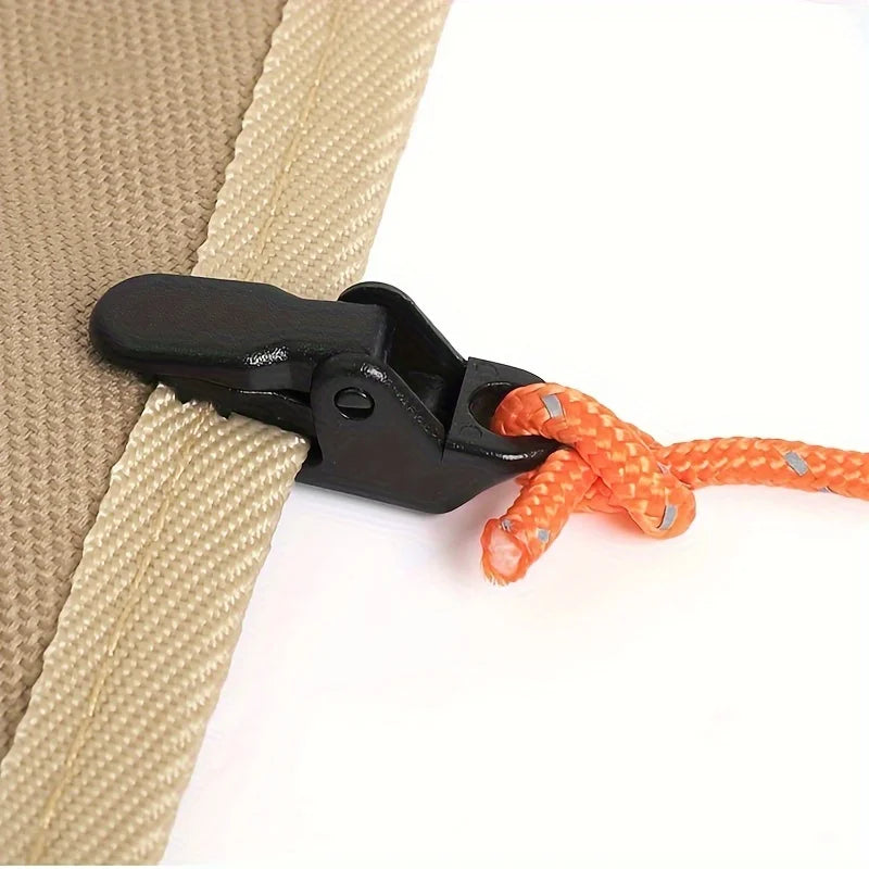20 Durable PC Tent Clips - Windproof and Fade-proof, Easy to Carry Design, Suitable for Safe Outdoor Camping, Camping Accessorie Qme