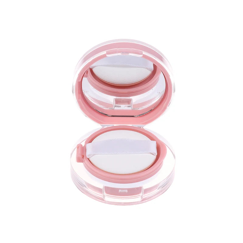 Pink Mini Air Cushion Foundation DIY Box Empty Puff Mirror BB Cream Qme