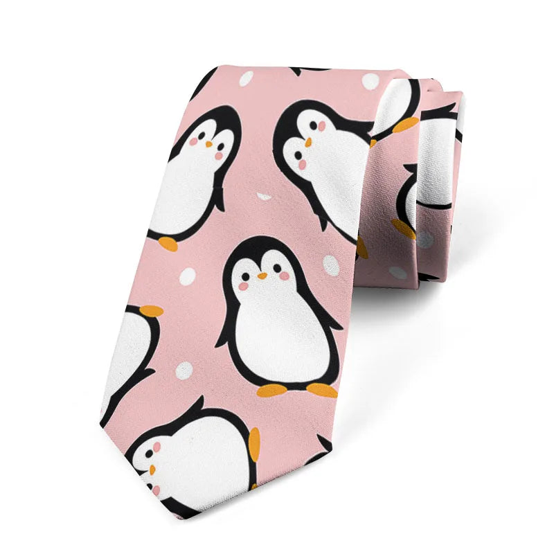 Suitable Men Cute Interesting Penguin Dark Tie Hip-hop Street Shirt Qme style7