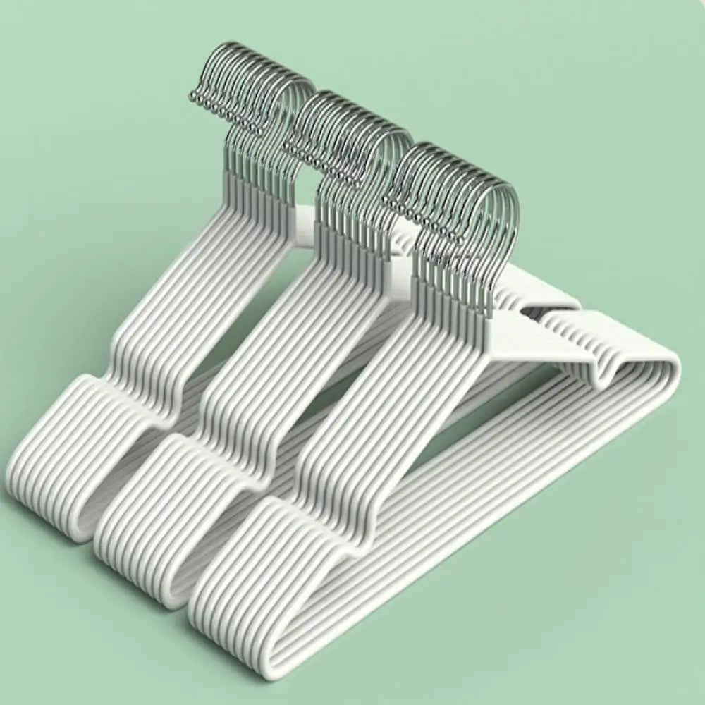 10PCS Clothes Rack Adult Clothes Rack Non-Slip, Non-Sharp Angle Non-Marking Clothes Stand Drying Clothes Rack Qme 10pcs White