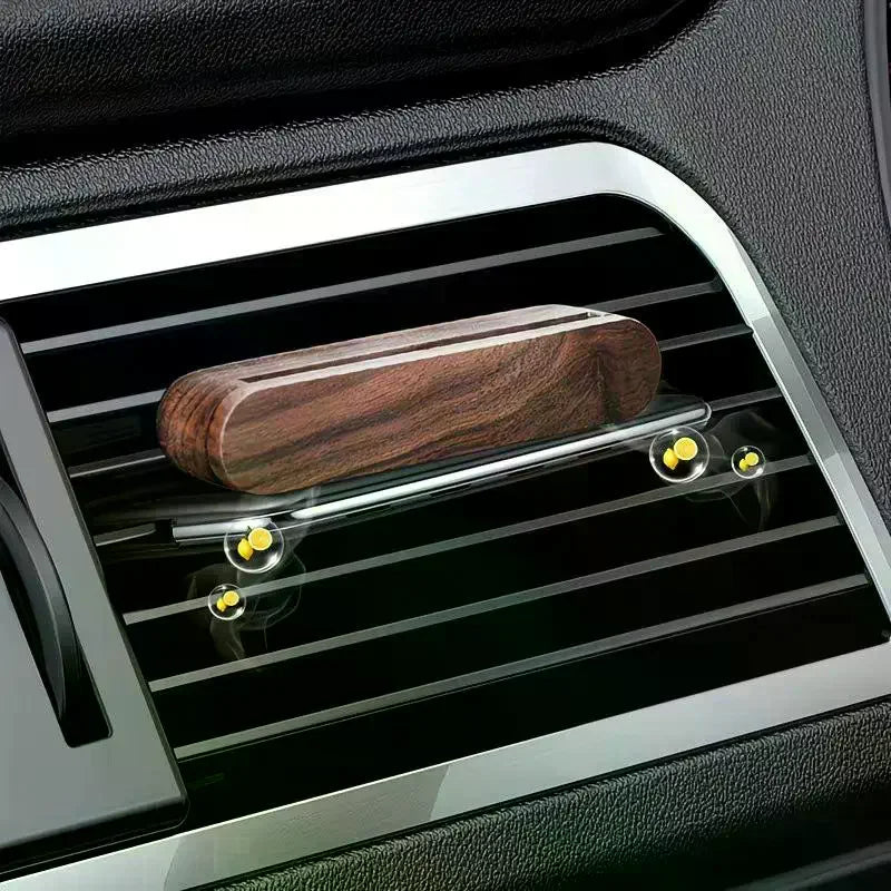 Wood Car Air Vent Diffuser Refillable, Car Fragrance Clip Diffuser, Car Aromatherapy Diffuser Long-Lasting Home Fragrance Qme