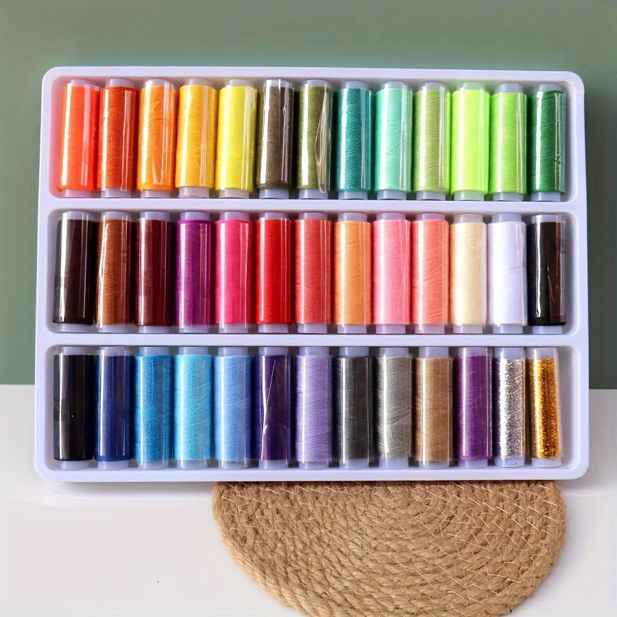 39 color sewing thread, high-strength polyester, color fastness, suitable for DIY sewing and handicrafts, essential hand sewing Qme