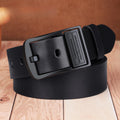 Men's Formal Belt, Men's Casual Belt 3.5 Cm Wide Qme Black 1pc