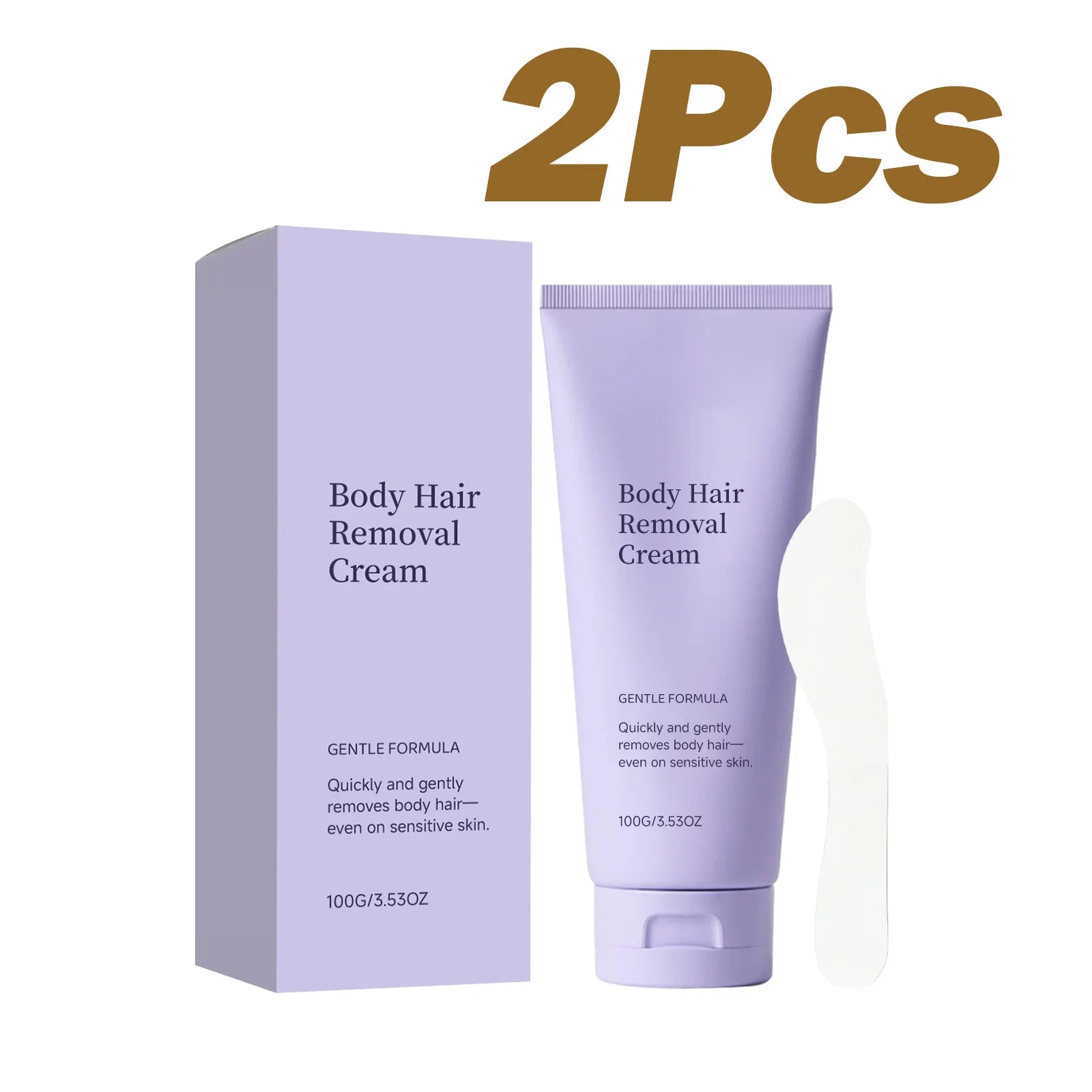 Body Hair Removal Cream Painless Depilatory Cream Moisturizing Smooth Skin for Legs Arms Underarms Stomach and Bikini Line Qme 2Pcs