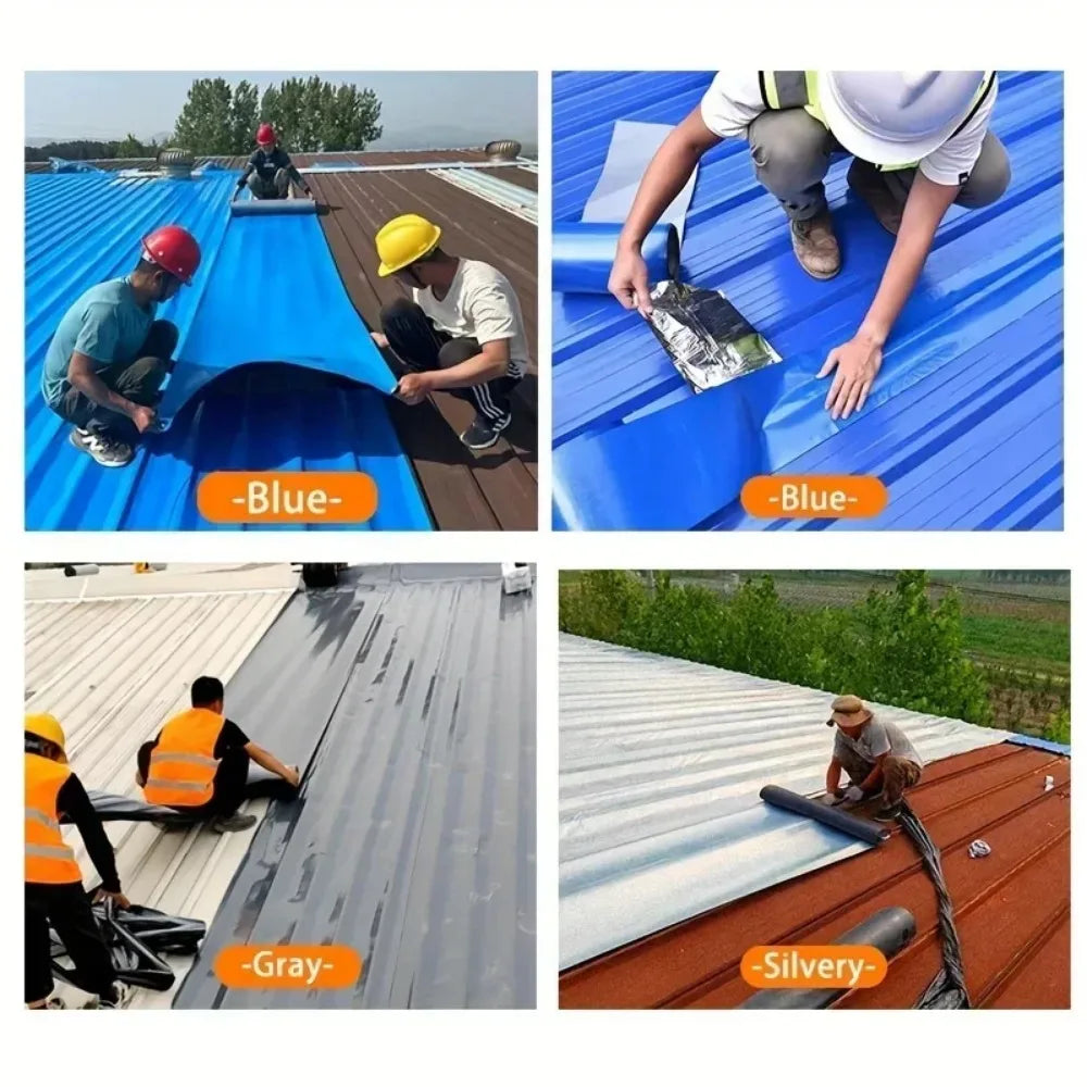 Butyl Patching Roof Waterproofing Tape for Roof Tile Crack Self-adhesive Aluminum Foil Waterproofing Waterproof Sealing Band Qme