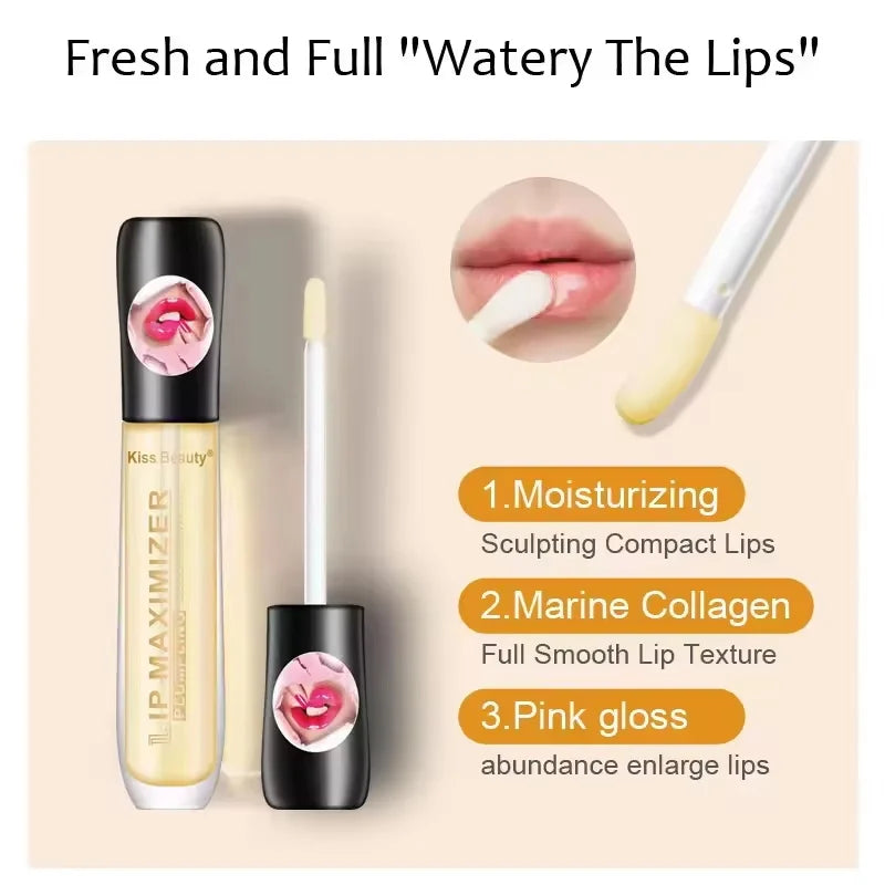 Fast Volumising Lip Plumper Serum Sexy Lip Oil Gloss Increase Lip Elasticity Reduce Fine Lines Brighten Moisturizing Lip Care Qme