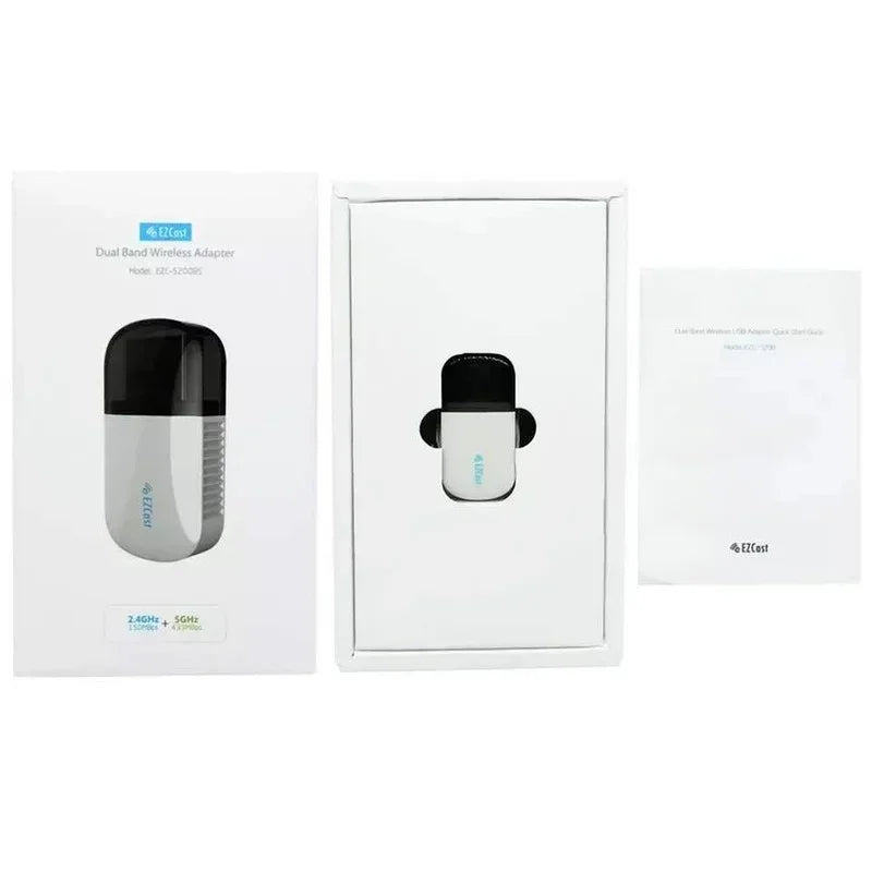 New Portable 2.4G and 5G Dual-band High-speed Network Card Bluetooth 4.2 Driver-free 600mb High-quality Network Card Qme