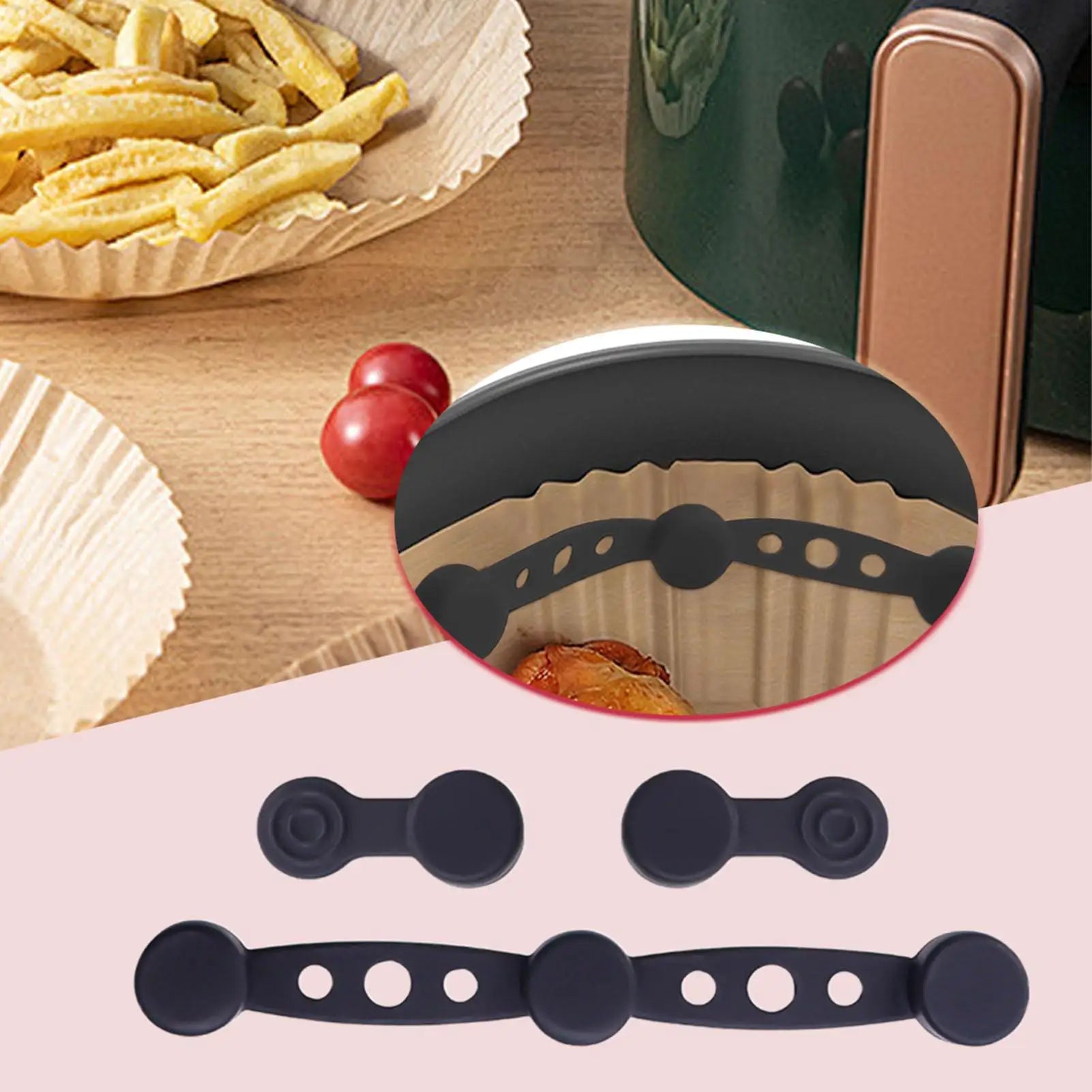 Air Fryer Liner Magnets Buckle Silicone Accessories Holder Holding Qme