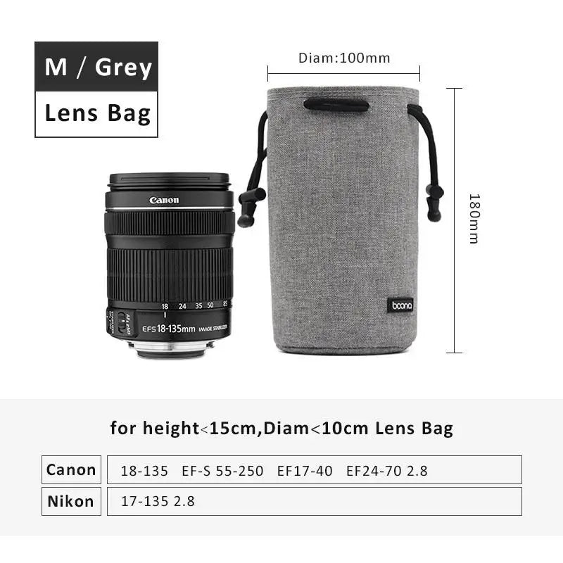 Camera Lens Bag Waterproof Organizer Photographers Travel Hiking Qme A3