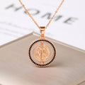 New Fashion Round Rotating St. Benedict Zirconia Pendant Necklace—Lucky for Women's Party Gold/Rose Gold Jewelry Amulet Gift Qme 5