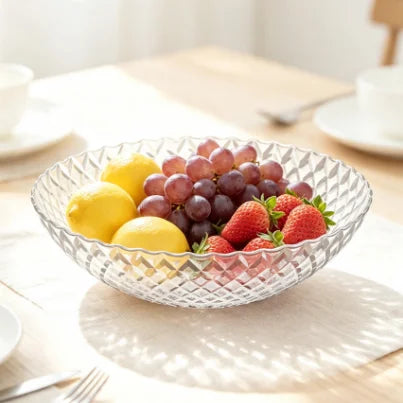 Transparent Flower Shaped Fruit Plate Aesthetic Plastic Dessert Salad Qme
