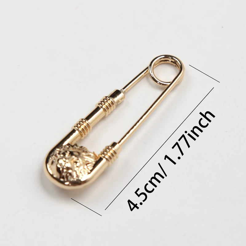 Retro Brooch Pin Fashion DIY Safety Pins Women Waist Closing Artifact Qme A-4.5cm -1.77inch