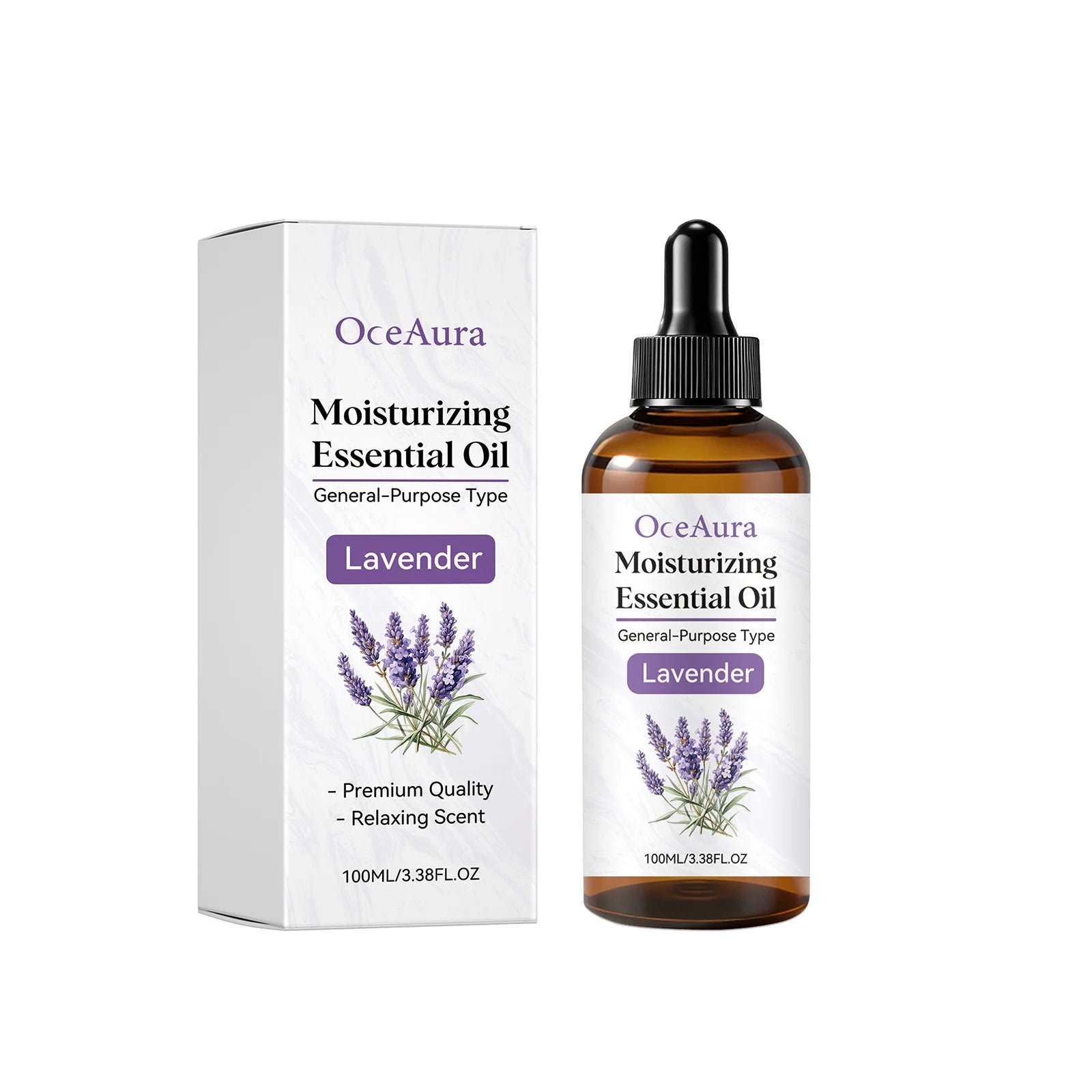 Oceaura Lavender Massage Essential Oil Improve Dry Moisturizier Anti Qme 100ml Boxed 100ml