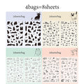 4 Bags Minimalist Line Cat Sticker Set, Cute Simple Kitten Decor for Phone Cases, Water Bottles & More Qme 4 Bags