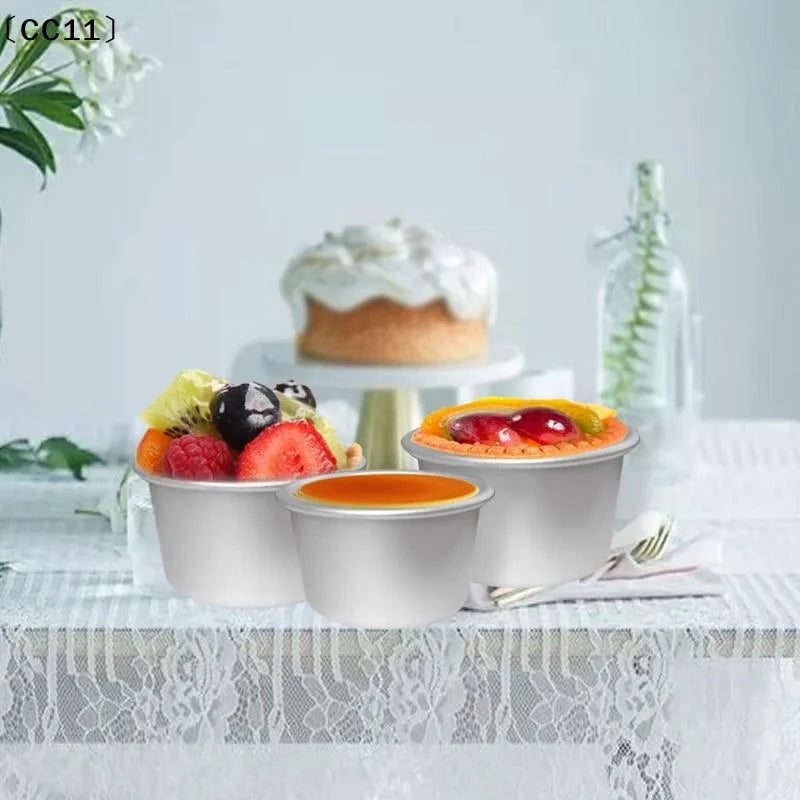 Cake Bake Pan Non-stick Round Tin Aluminum Alloy Mold Reusable Heavy Qme