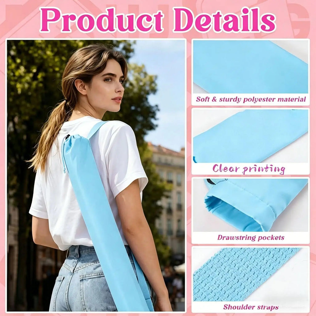 Mahjong Mat Carrying Bag Drawstring Portable Strap Travel Storage Qme