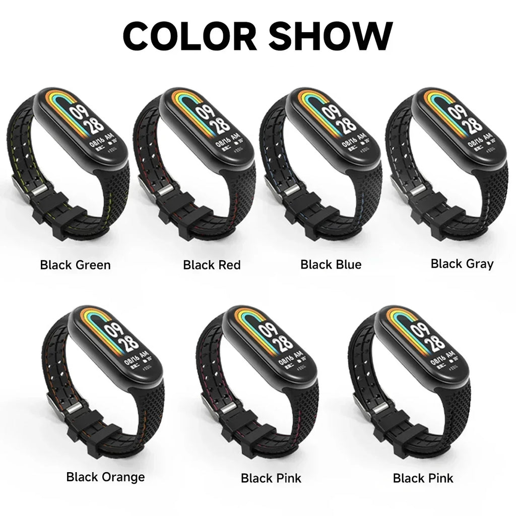 Silicone Strap For Mi Band 8 9 Bracelet Rubber Watchband Replacement Smartwatch Wrist Bracelet Correa For Xiaomi Mi Band 8 Strap Qme