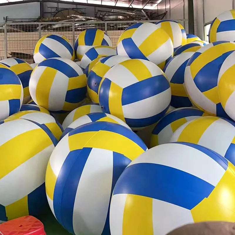 Inflatable Large Volleyball Thickened Giant PVC Beach Ball Outdoor Sports Inflatable Football Toy for Fun Qme