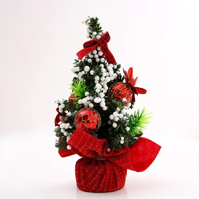 Mini Christmas Tree Small Desktop Ornament Xmas Decor Home Shop Qme