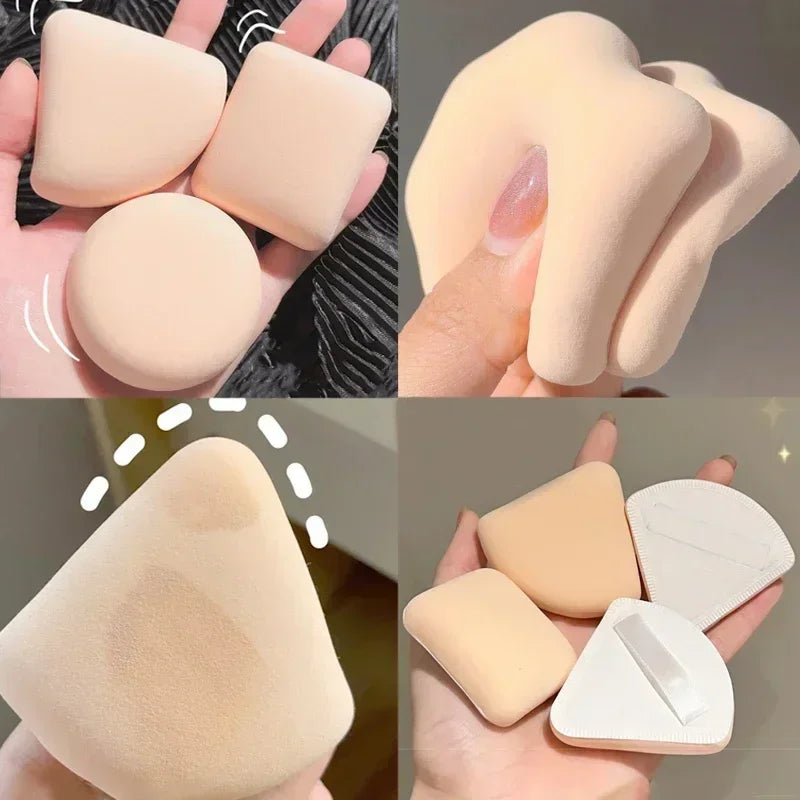 1/5/10PCS Triangle Shape Makeup Sponge Puff Dry Wet Dual-use Soft Cotton Candy Air Cushion Foundation Powder Puff Qme