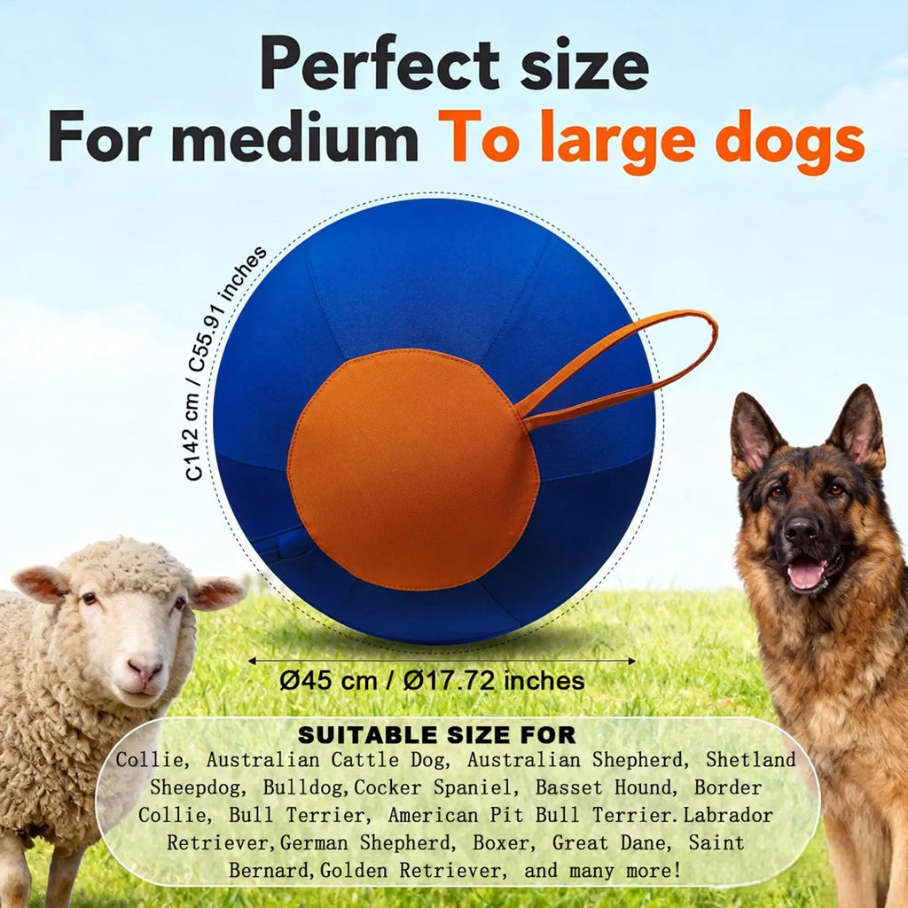 Large Dog Ball Interactive Moving Toys Pet Supplies Herding Ball for Dogs Breed for Puppy Small Medium Large Breed Keep Busy Qme