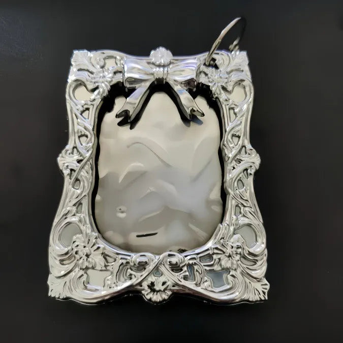 Lightweight Electroplated Frame Irregular Photocard Holder Keychain Qme Style 1