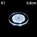 LED Coaster Acrylic Bar Cocktail Flash Base Mats Crystal Ultra-thin Qme 1