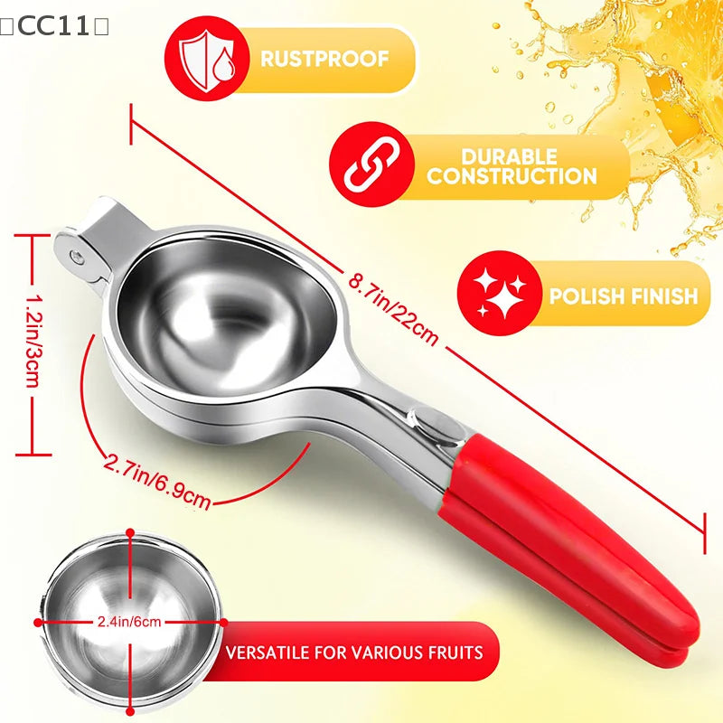 CC11Lemon Squeezer Extra Large Lemon Juicer Stainless Steel Heavy Qme