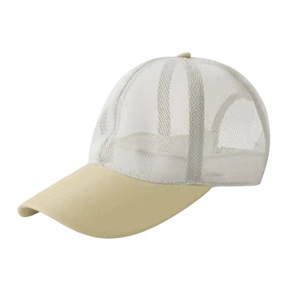 Adjustable Full Mesh Baseball Cap Sun Protection Openwork Quick Dry Baseball Cap Polyester Soild Color Hollow Out Baseball Cap Qme Khaki