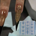 Transparent Lace Nail Mold Women Silicone Embossed Design Stencil Qme Default Title