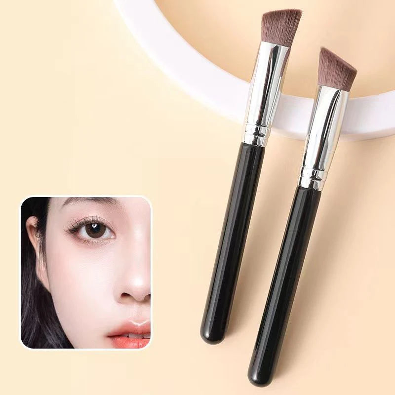 Wooden Handle Foundation Concealer Brush Triangle Premium Contour Qme