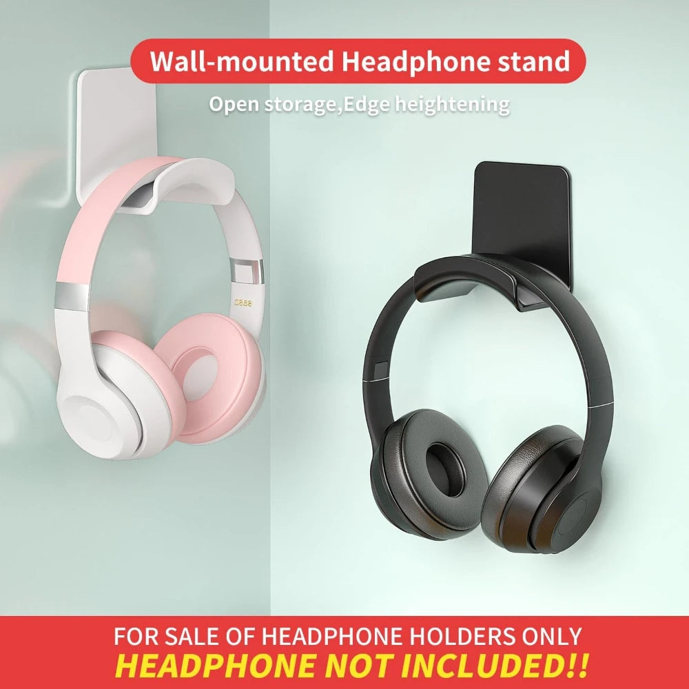 12pcs Earphone Holder Wall Mounted Mini Headphone Hook Holder With Strong Adhesive Headphone Holder Qme