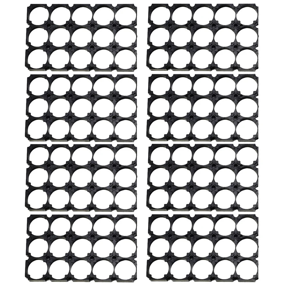 8PCS 3x5 21700 Battery Holder Stand Plastic Frame Bracket Holding Battery Packs 21.75mm Hole Distance DIY Battery Bracket Qme