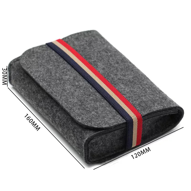 USB Data Cable Mouse Pouch Mini Felt Travel Multifunction Organizer Bag Key Coin Package Chargers Storage Bags Qme
