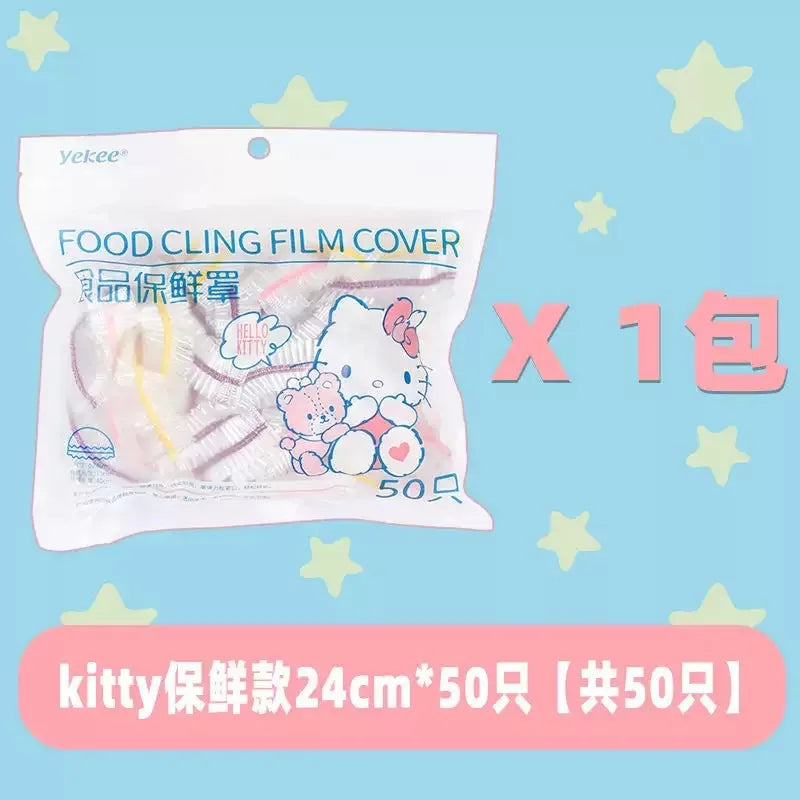 Hello Kitty Disposable Gloves Cute Food-grade Plastic Bags Boxes Qme 8 Plastic Wrap